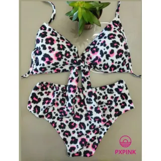 Hot pants de lacinho com cós largo - Mega oferta! - Preto