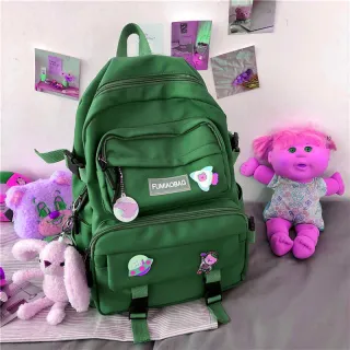 Mochila impermeável unissex grande Jx1436 para escola em nylon - Azul