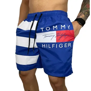 Bermuda Tactel Masculina Mauricinho para Praia - Shorts de Verão - Preto Liso