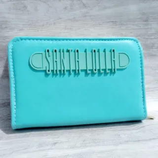 Carteira feminina tamanho médio em zíper com porta cartões, documentos, cédulas e moedas - Cores variadas - SL verde Tiffany