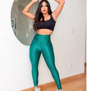 Legging Fitness Feminina Academia Ginástica Yoga Cintura Alta Cirre 3D - Pink