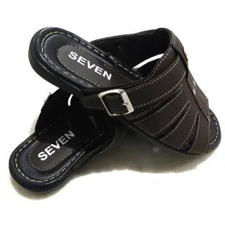 Anti-stress Couro Masculina Franciscana Sandália - Havana