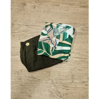 Camisa Havaiana Manga Curta Masculina Lisa Adão - Colorido