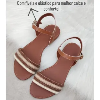 Rasteirinha Feminina Amarração Calcanhar Fechado Número 40 - 2000