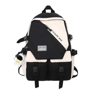 Mochila impermeável unissex grande Jx1436 para escola em nylon - Azul