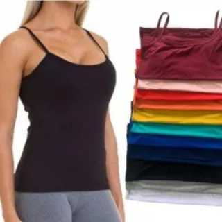 Blusinha básica lisa de alcinha feminina - Regata - Vermelho