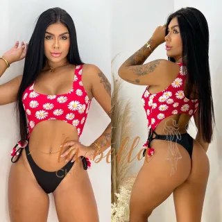 Anitta Biquíni Gringo Fio Dental Argola Lateral - Anita Pink Texturizado