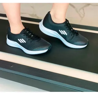 Caminhada Feminino Tênis O2X Icomic para Academia Mulher - BRANCO/PRETO O2X9