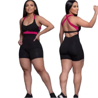 Suplex Bojo Treino Academia Feminino Macaquinho - Macaquinho Preto