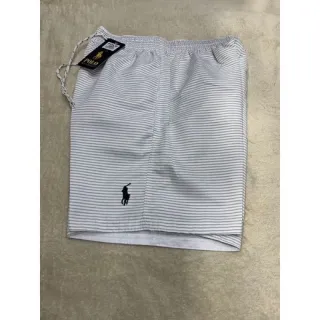 Bermuda Moda Praia Masculina Listrado Tactel Polo Ralph Lauren - Verde