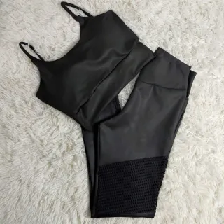 Academia Conjunto Fitness Poliamida Legging e Top Cores - Roxo