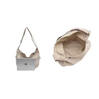 Regular bolsa feminina ombro lona [1005] - Marrom