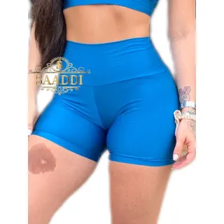Short Poliamida Brilho Gloss Fitness Academia Alta Qualidade - Flor de violeta