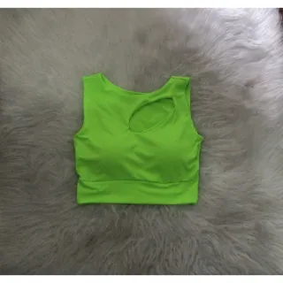 Super lançamento Cropeed Bebeca com Detalhe Transversal e Bojo - Verde