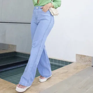 Wide Leg Calça Jeans Feminina Cintura Alta Pantalona - Wide Escura