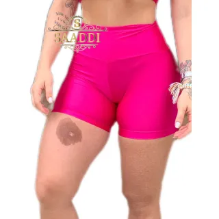 Short Poliamida Brilho Gloss Fitness Academia Alta Qualidade - Flor de violeta