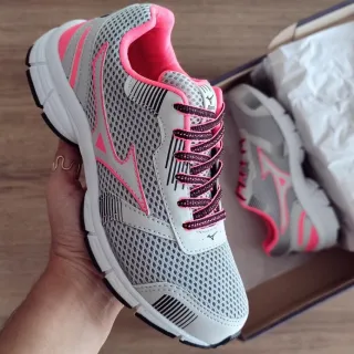 Oferta Lançamento: Tênis Feminino JetMizu Academia Caminhada - CINZA PINK