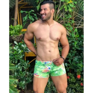 Kit Sungas Estampadas Masculinas - Moda Praia Floral - KIT