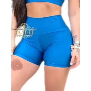 Short Poliamida Brilho Gloss Fitness Academia Alta Qualidade - Flor de violeta