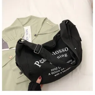 Regular bolsa feminina ombro lona [1005] - Marrom