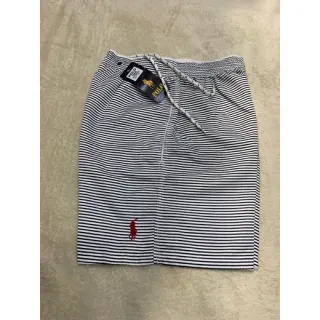 Bermuda Moda Praia Masculina Listrado Tactel Polo Ralph Lauren - Verde