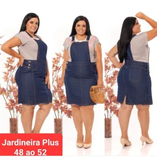 Barata Jardineira Salopete Moda Evangélica Estilosa com Lycra - Modelo 5