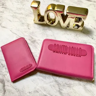 Carteira Feminina em couro com zíper, porta cartões e documentos - cores variadas - SL Lilas