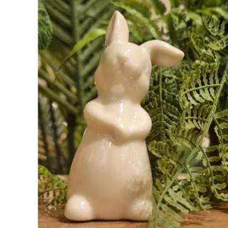 Porcelana Coelho Ornamento Estatueta Decorativo - Pequeno - Branco