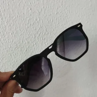 517 Óculos de Sol Masculino Quadrado com Proteção UV400 em Acetato - Polarizado e madeira d7