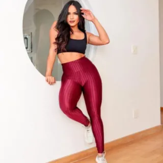 Legging Fitness Feminina Academia Ginástica Yoga Cintura Alta Cirre 3D - Pink