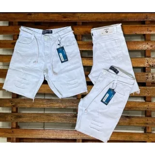 Bermuda premium masculina de alta qualidade jeans - jeans