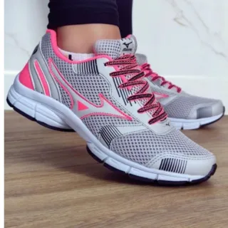 Oferta Lançamento: Tênis Feminino JetMizu Academia Caminhada - CINZA PINK