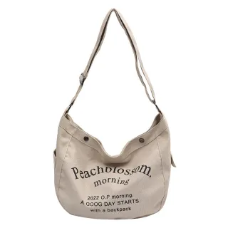 Regular bolsa feminina ombro lona [1005] - Marrom