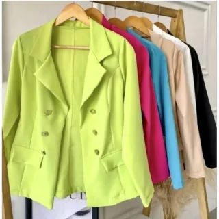 Sobretudo feminino longo, blazer maxi alfaiataria social - Ofi