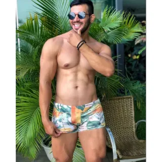 Kit Sungas Estampadas Masculinas - Moda Praia Floral - KIT