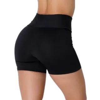Bermuda confortável e não transparente - Shorts meia coxa - Shorts meia coxa preto/branco