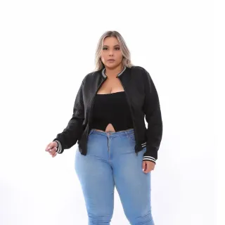 Jaqueta Plus Size Bomber Feminina G3 G2 G1 - Vinho