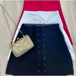 Short Trançado Frontal Cintura Alta - Verde Bandeira