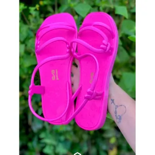 Rasteirinha Solar Feminina Confortável Leve Macia - Papete Sandália - VERDE ÁGUA SL