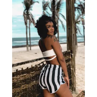 Estampado Praia Feminino Short Tactel - OLHO GREGRO