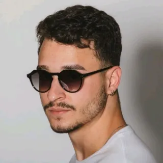 Proteção UV400 óculos de sol feminino e masculino redondo - C3