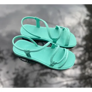 Rasteirinha Solar Feminina Confortável Leve Macia - Papete Sandália - VERDE ÁGUA SL