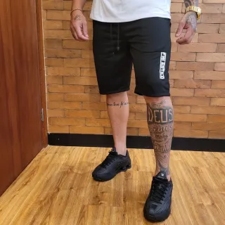 Treino Academia Kit 4 Bermudas Masculinas Elástico Amarração Moletinho Moletom - G