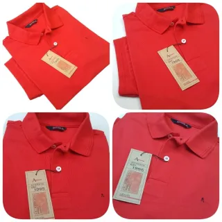Aramis - Camisa Polo em 5 Cores - Vermelho básico