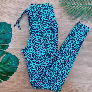 Legging Fitness Cintura Alta com Cordão - Ideal para Academia e Caminhada - Estampa 19