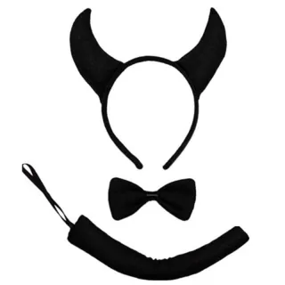 Halloween Vermelho Fantasia Adulto Chifres Carnaval - Saia vermelha brilho