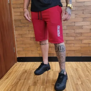 Treino Academia Kit 4 Bermudas Masculinas Elástico Amarração Moletinho Moletom - G