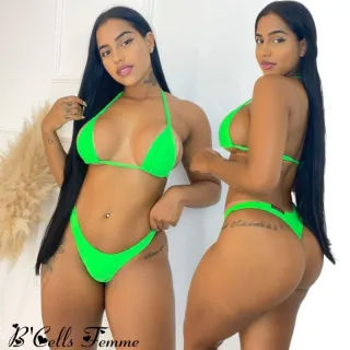 Biquíni Asa Delta - Modelagem Moderna - Verde Limão