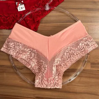 Moda íntima feminina: Kit com 5 Calcinhas de Renda Box Shortinho Cueca Boxer Linda Lingerie - sortidas