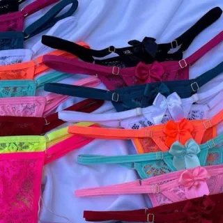 Anitta Kit 3 Tanguinhas Sexy Rendadas - Super Fio Dental Lação - Cores Sortidas